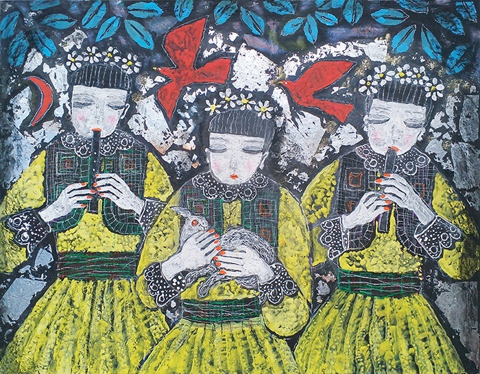 香野ルミ子 展　- 黒地に描く-