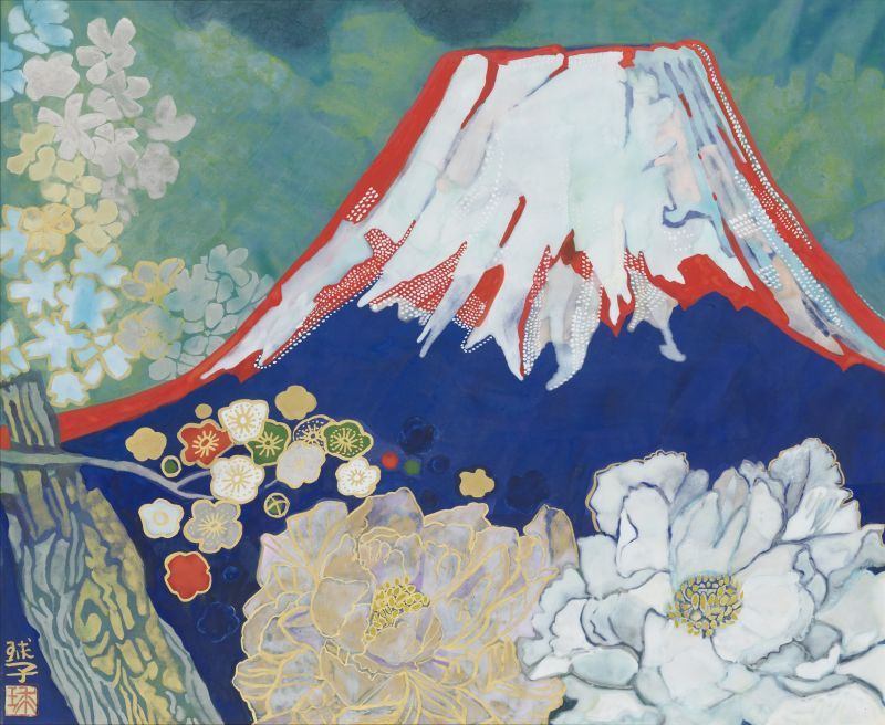 特集展示　富士山　花と雲と湖と