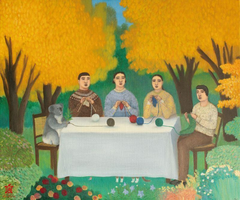 アートスペース油亀企画展 吉行鮎子絵画展「あむ」