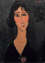 アメデオ・モディリアーニ《バラをつけた若い婦人》1916年