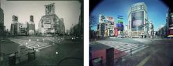 佐藤時啓「An hour exposure 1990/2017 Tokyo - Shibuya」2017年　写真／2点組