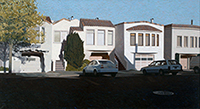 ROBERT BECHTLE : FOUR HOUSES ON PENNSYLVANIA AVENUE, 2012, 91.4x167cm, 36×65 3/4in., oil on linen