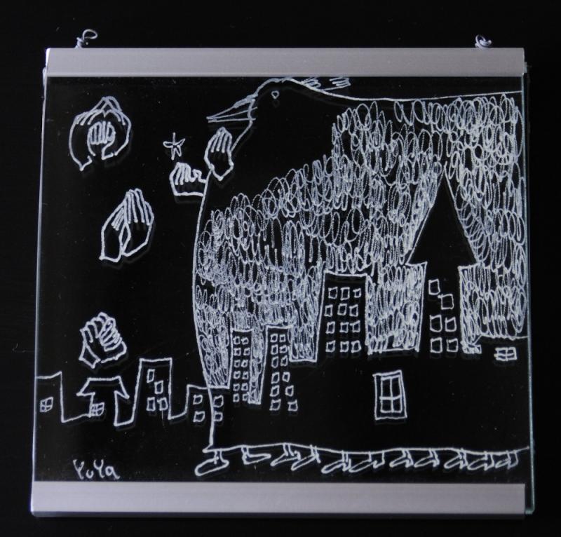 酒井由弥展 Glss Drawing