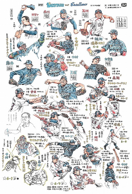 ながさわたかひろ「プロ野球ぬりえ2012～魔球の伝説～」