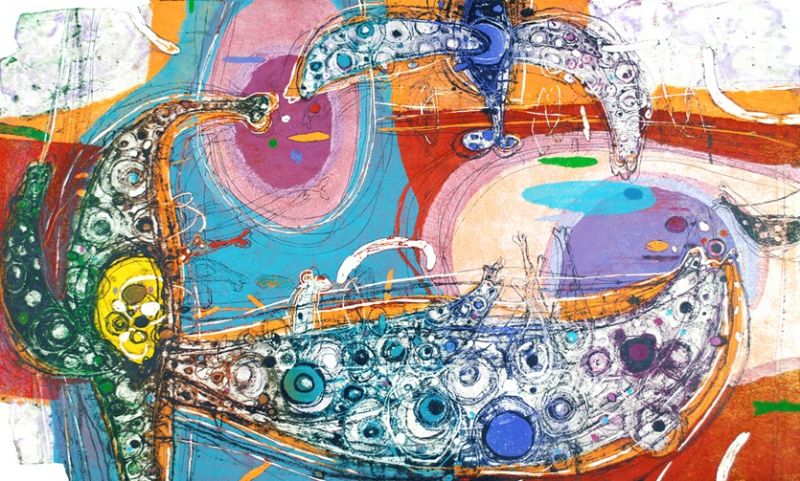 佐竹邦子 版画展　 「風分子 – Invisible Shape-」