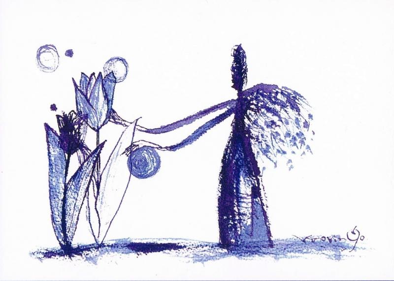 かおりんご個展　–藍色の天使たち-