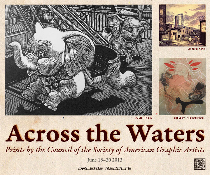 『Across the Waters - 海を越えて』アメリカ版画家協会委員作品，及び最新コレクターズプリント展