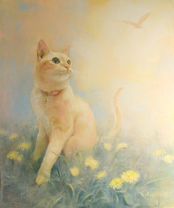 永都卓油彩画　うつくし