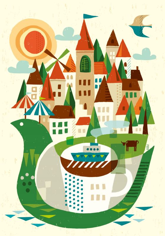 illustrator・スズキトモコ個展 『FLAVOR 〜旅と紅茶と風景と』
