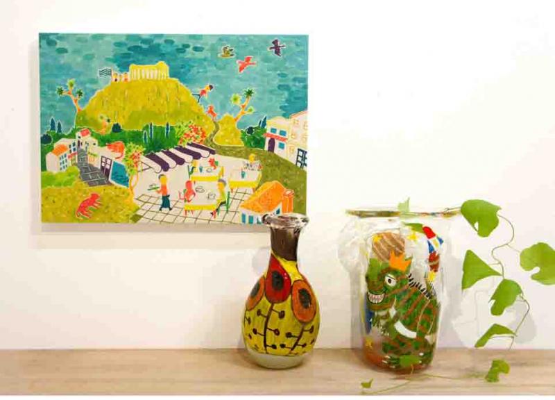 ワキタヨシコ　長嶋貴子　作品展　「take on color」