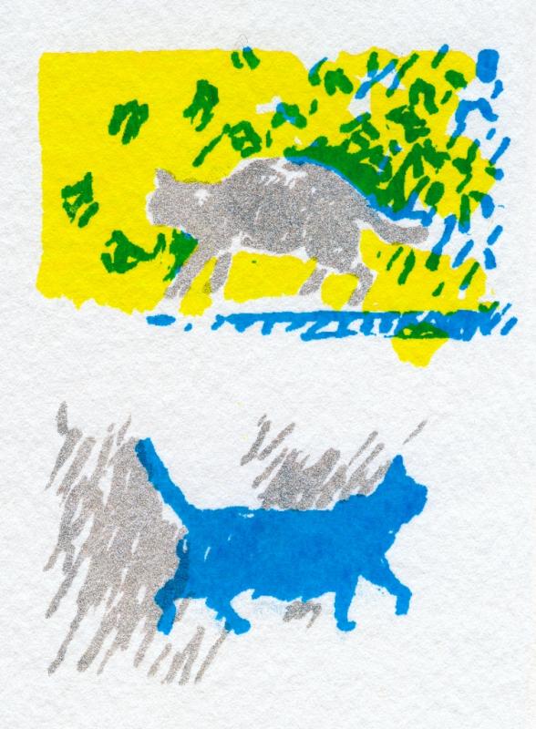 塚本元展「猫と庭」