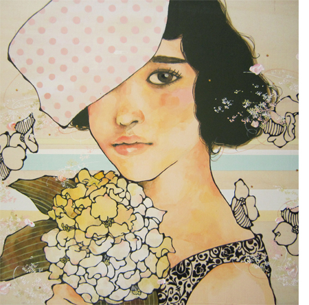 秦絵里子個展「まくあい、私をなぞる輪郭線。」