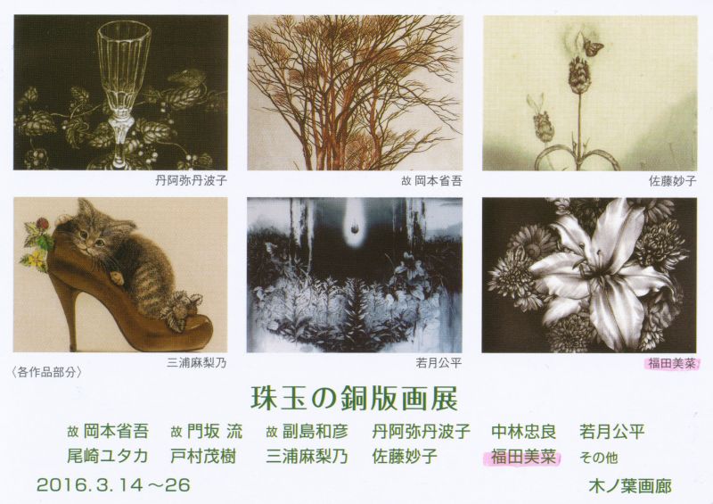 創業132周年　開廊32周年　珠玉の銅版画展　－19684～2016－