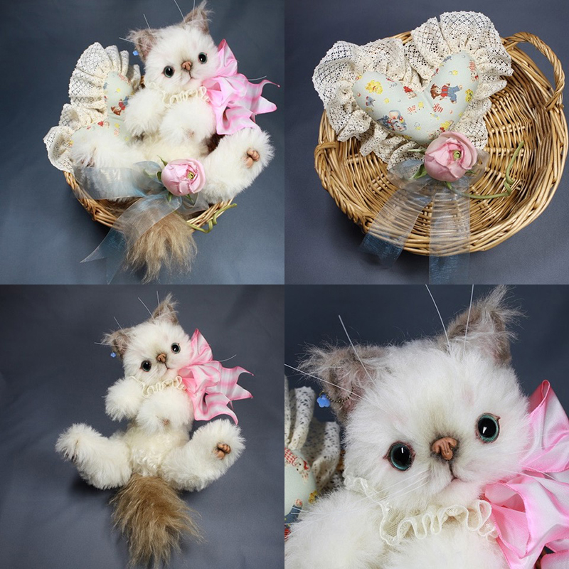 エブリン・ローズ　北尾昌子　1day レッスン 「 猫のミトン 」（全長38cm）