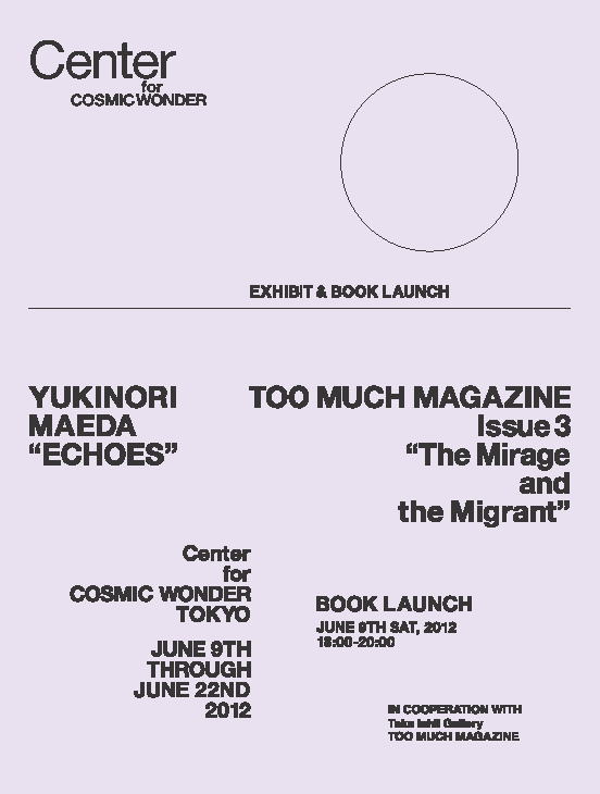 YUKINORI MAEDA "ECHOES" / TOO MUCH MAGAZINE Issue 3　"The Mirage and the Migrant”