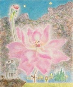 イラストレーターが描いた日本画『心の花』