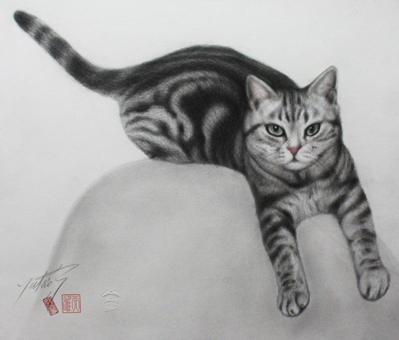 「小さい絵と猫の絵画展」