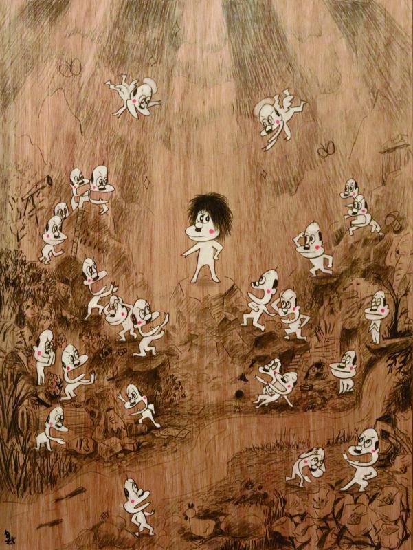 しりあがり寿展「オヤジ全開 -OYAJI FULL OPEN- in名古屋」- (NODA 