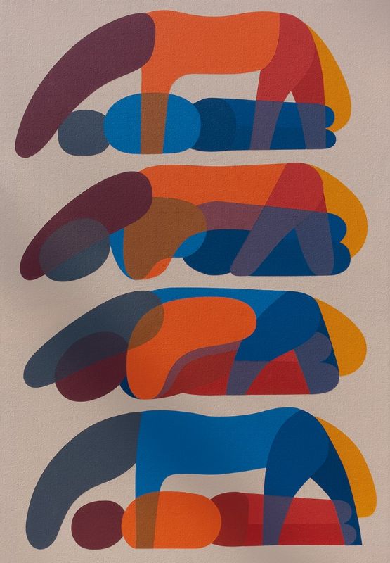 "BELIEF IN SPRING (ASLEEP UNDER ICE)"　Geoff McFetridge