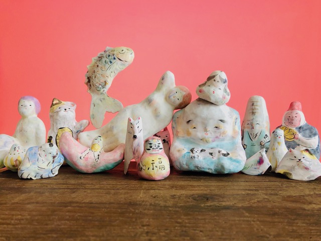 ClafT2022　前田ビバリー個展　吉祥の張り子たち