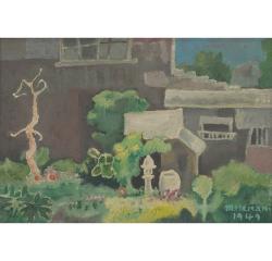 灰谷 正夫 / HAITANI Masao《不明（風景）》油彩・板、1949