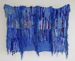 河本 蓮大朗 「weaving#21」 織り、古着、糸、染料　200×250㎝