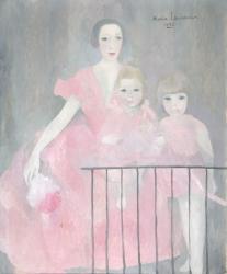マリー・ローランサン　 《ニコル・グルーと二人の娘、　 ブノワットとマリオン》 1922年　 油彩/キャンヴァス　 マリー・ローランサン美術館　 © Musée Marie Laurencin