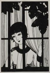 蕗谷虹児《秋の声（『少女倶楽部』第3巻第10号口絵原画）》1925年、蕗谷虹児記念館蔵