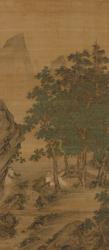 伝仇英《林間人物図（陶淵明図)》中国・明時代泉屋博古館