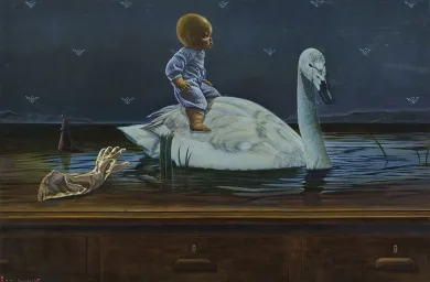 川口起美雄作　「魚が生まれた日」 川口起美雄 - Sfumart