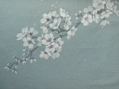 島田由子「手描き壁紙 ー blossoms： 壁という場のための絵画